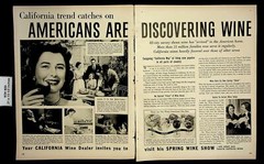 1953 Americans Discovering California Wine Vintage Print Ad 21679