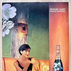 1998 Perrier Jouët Flour De Champagne Vintage Print Ad Restaurant Woman Advert