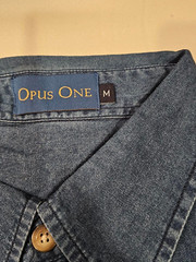 VTG Opus One by Opus One Denim Shirt Opus One Winery Embroidered Medium NWOT