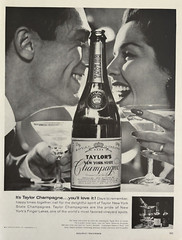 1959 Taylors Champagne New York State Finger Lakes Royal Quality VTG Print Ad