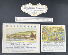 4 Diff VTG 1961 Havemeyer Liebfraumilch Rhine Wine Label Rheinhessen Germany