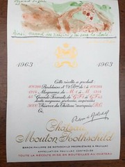 The 1963 Chateau Mouton Rothschild (Specimen) – Label By: Bernard Dufour