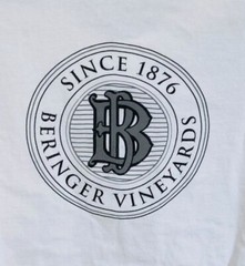 Beringer Napa Valley California Winery Wine Vintage Hanes Medium T-shirt