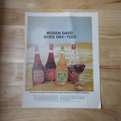 1966 Mogen David Goes Dry Too Wine – Vintage Print Ad