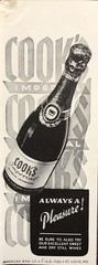 PRINT AD 1940s Cooks Imperial Champagne American Wine Co Always A Pleasure 2.5×7