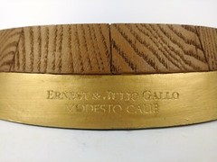 Vintage Ernest & Julio Gallo Wine Cellars Wine Barrel Oval Mirror Clock