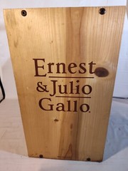 Vintage Ernest & Julio Gallo Wine Wood Bottle Crate Advertising Display 20 X 20&Prime;