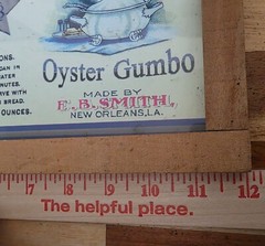 Vintage Framed Orleans Brand Oyster Gumbo Advertisement By E.B. Smith