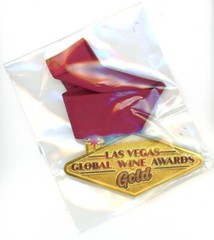 Las Vegas Global Wine Awards Gold Winner Bottle Necker / Charm / Pendant