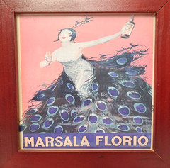 4 Wood Framed Vintage Wine Women Ad Prints Marsla Florio La Chablisienne 8×8&Prime;