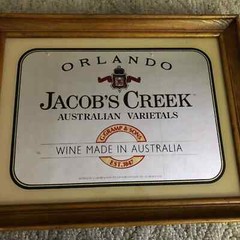 Orlando Jacob&rsquo;s Creek Sign Mirror Australian Wine Bar Mancave Advertising Framed