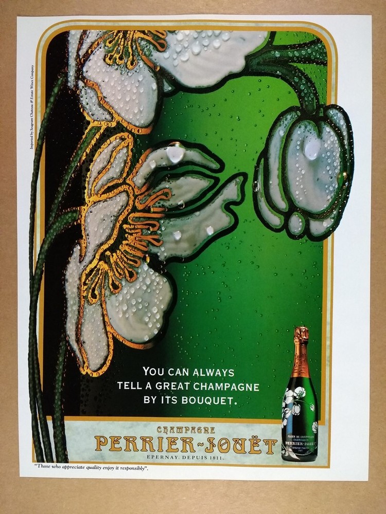 1995 Perrier-Jouet Fleur de Champagne vintage print Ad