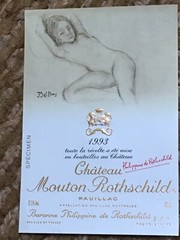 1993 Balthus Dreamy Adolescent Girl Rothschild Art Print Wine Label Mini Poster