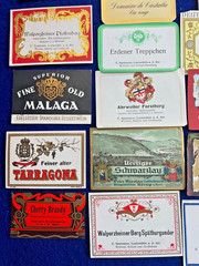 Awesome German 1920s 1930s Wine Bottle Label Collection Lot Vintage Antique