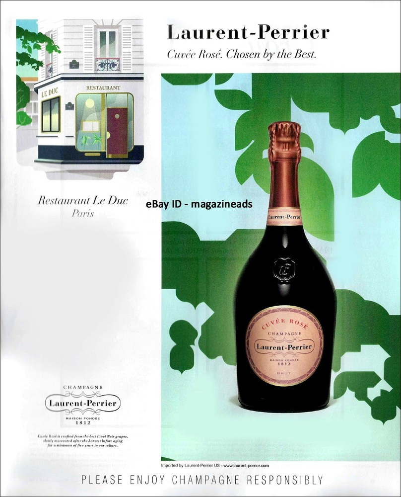 LAURENT-PERRIER Champagne 1-Page PRINT AD 2025 Restaurant Le Duc PARIS