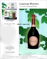 LAURENT-PERRIER Champagne 1-Page PRINT AD 2025 Restaurant Le Duc PARIS
