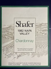 Shafer Vineyards 1982 Napa Valley John Shafer Signed Wine Poster Chardonnay