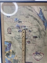 VTG 1983 Map NAPA Valley Wineries Oceana Maps Northern California 20”x16” FRAMED