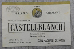 Castellblanch Grand Cremant San Sadurni De Noya Spain Vintage Wine Label Winery