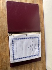 Vintage Wine Label Album “The Connoisseur” Burgundy Faux Leather Binder