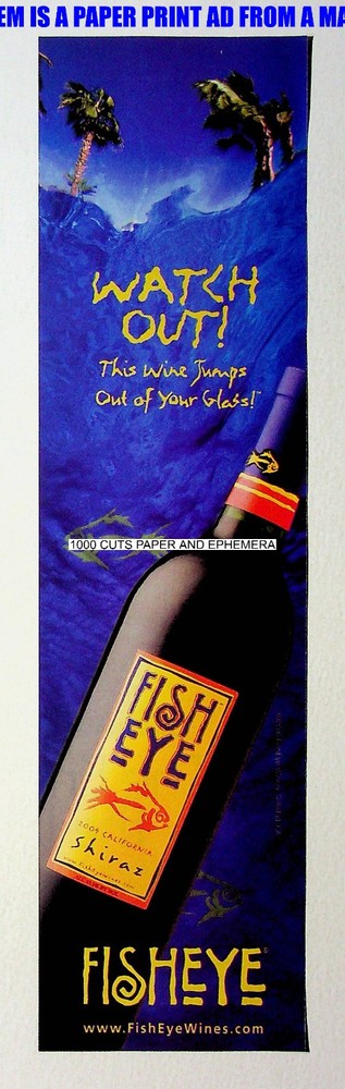 Fish Eye FishEye Wine 2006 Trade Print Magazine Ad Poster ADVERT