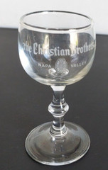 THE CHRISTIAN BROTHERS, NAPA VALLEY, CALIFORNIA ADVERTISING SOUVENIR WINE GLASS