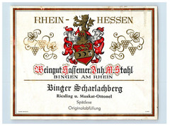 1970&rsquo;s-80&rsquo;s Rhein Hessen Beingut Haffemer Bingen German Wine Label Original S29E