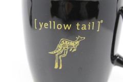 Yellow Tail Wines Australian Black Ceramic Coffee Mug Cup Yellow Kangaroo Rare
