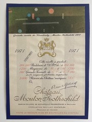 The 1971 Chateau Mouton Rothschild Wine Label By Kandinsky rosscardstamps