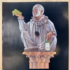 1989 Bolla Wine Pierrot Clown Vintage Print Ad Brown-Forman Beverage Co