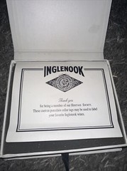 Vintage Inglenook Vineyard Rutherford Napa California Porcelain Wine Cellar Tags