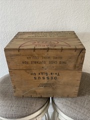 Vintage France Cruse Covered Wine Crate 12 Bottle 1967 LA GARDERIE , Empty