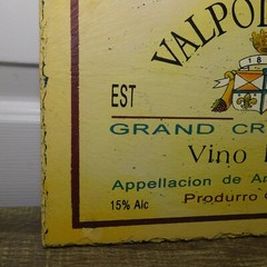 Valpolicella Vino Rosso Red Wine 1896 Italy 12&Prime; x 8&Prime; Slate Sign Bar Advertising