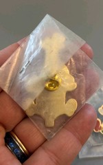 Vintage Asti Cinzano Italian Bottle Character Enamel Advertising Pin Sealed NOS