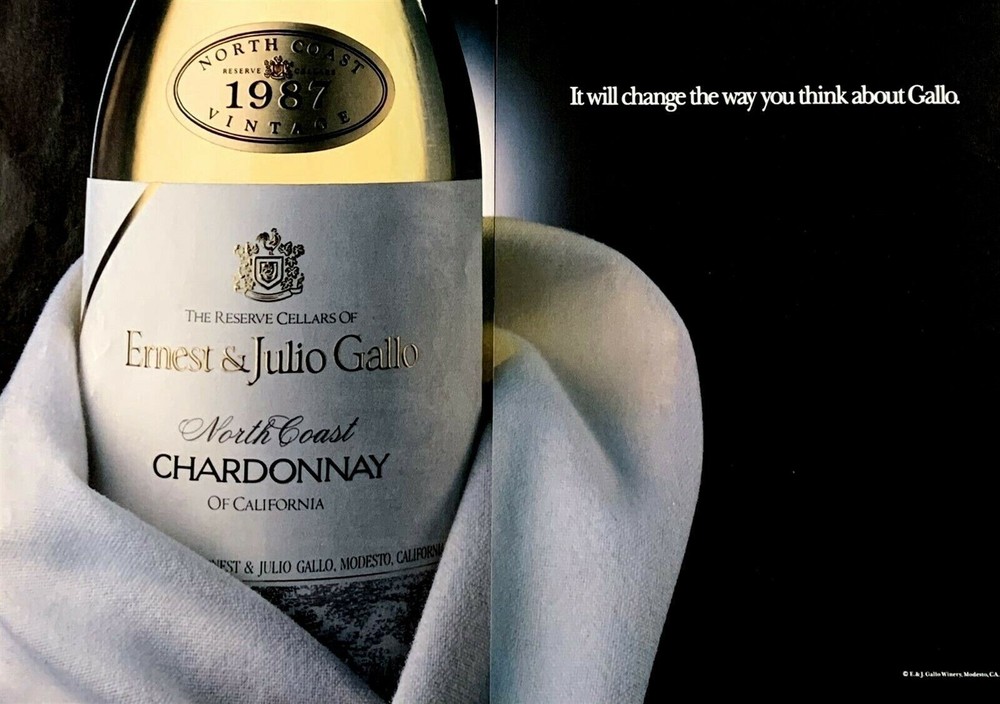 1990 ERNEST & JULIO GALLO Winery California Original Magazine PRINT AD