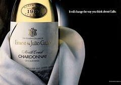 1990 ERNEST & JULIO GALLO Winery California Original Magazine PRINT AD