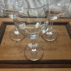 Set of 3 Vintage Bonny Doon Vineyards Winery Wine Glass Aptos California 7&Prime;
