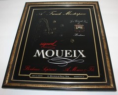 Framed Advertising French Wine Moueix Boutique Bar Picture France Black Gold