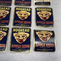 Lot of 24 Vtg UnUsed NOS HogHead Wine Label Richards Cellars, Petersburg, VA