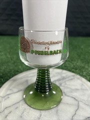 Set Of (3) Weinkellerei Honingshofe e.G Pfedelbach Beehive Glasses Emerald Green