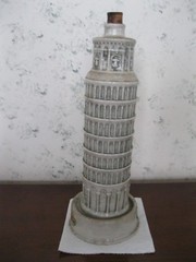 Vintage Italy Barsottini Vinno Rosso Tower of Piza Wine Decanter Bottle