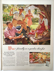 Garden Family Meal Wine Advisory Board Vintage 1942 Magazine Print Ad Vegetables