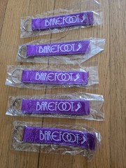Lot of 5 – Barefoot Wines Promotional Purple Wrist Keychain – NEW