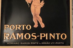Porto Ramos-Pinto Art Deco 1920s Ad René Vincent Metal Poster Cupid Lovers 16×22