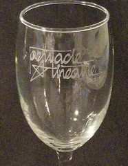 Pentacle Theatre – Salem Oregon Since 1954: Wine Glass White Artwork 7-1/2&Prime; Tall