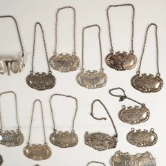 27x Sterling Silver Antique Scotch Decanter Label Hallmarked 5x Broken 266.2g