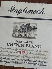 Vintage 1973 Napa Valley Wine Label Chenin Blanc Inglenook Vineyards Mini Poster