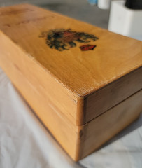 Vintage Pedro Domecq Carlos I Sherry Brandy Wine Wooden Box empty
