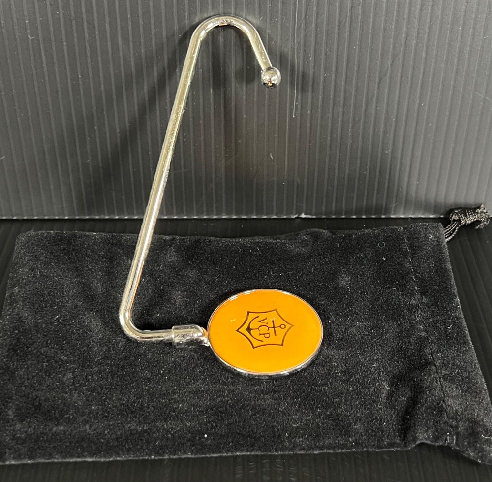 Veuve Clicquot Champagne Swiveling Handbag / Purse Table Hook, Velvet Bag – Rare