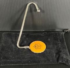 Veuve Clicquot Champagne Swiveling Handbag / Purse Table Hook, Velvet Bag – Rare